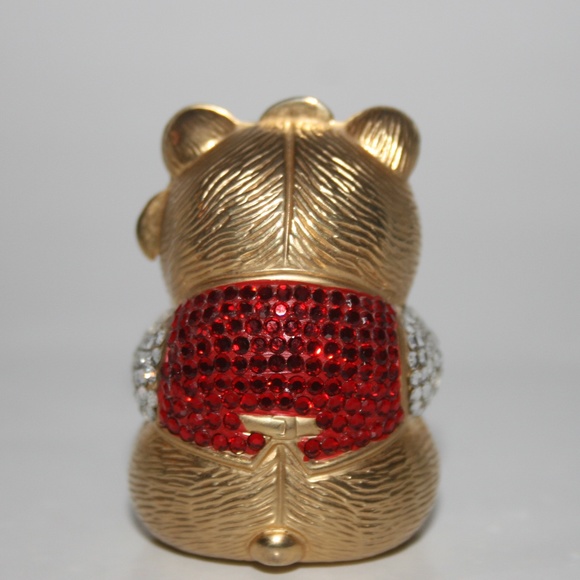 Judith Leiber Vintage Teddy Bear Pillbox Trinket - Picture 3 of 4